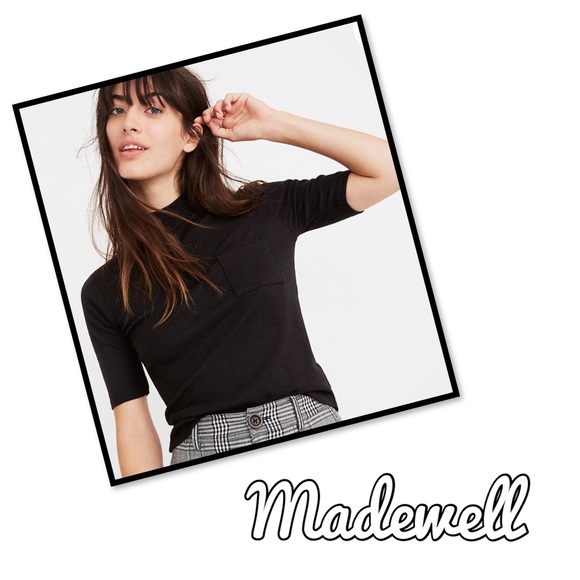 Madewell Tops - Madewell Shirttail Mock-turtle Tee